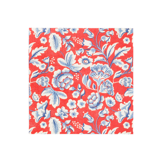 Hamptons Blue Floral Cocktail Napkins