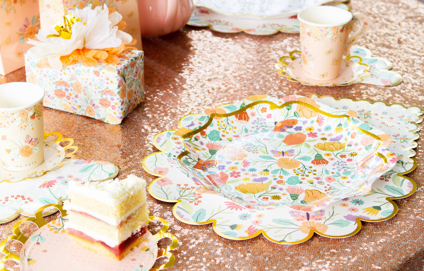 Fancy Tea Party Plates - 4 Designs