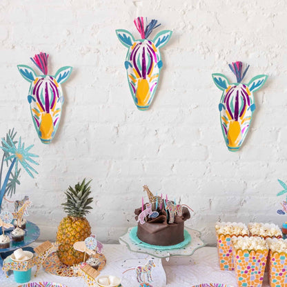 Safari Party Zebra Platters - Set of 4