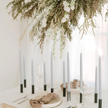 Powder Blue Taper 10 in 100% Beeswax