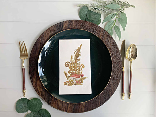 Introducing our original Woodland Mushroom Dinner Napkins - the perfect addition to your woodland baby shower or enchanted forest wedding!