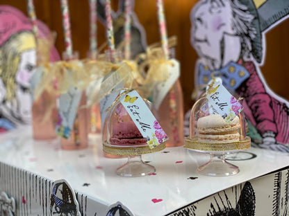 Mini Dessert Stands with Domes - Set of 6 Clear Favor Cake Stands