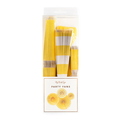 Lemon Party Yellow Backdrop Fans