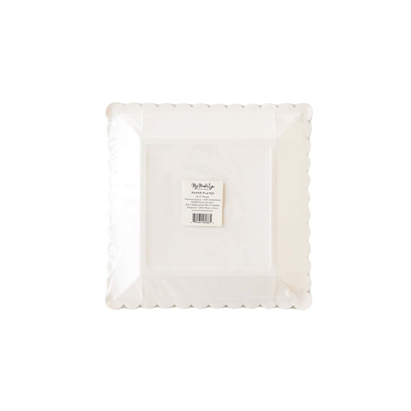 Mistletoe Square Paper Plates