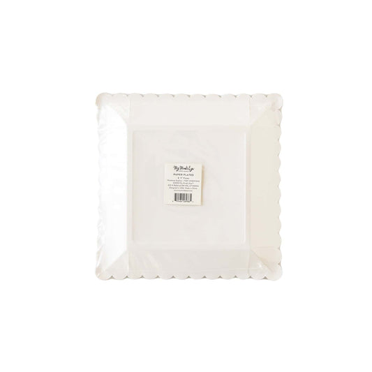 Mistletoe Square Paper Plates