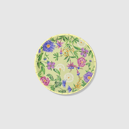 Wildflower Paper Tea Party Plates - Dessert Sized