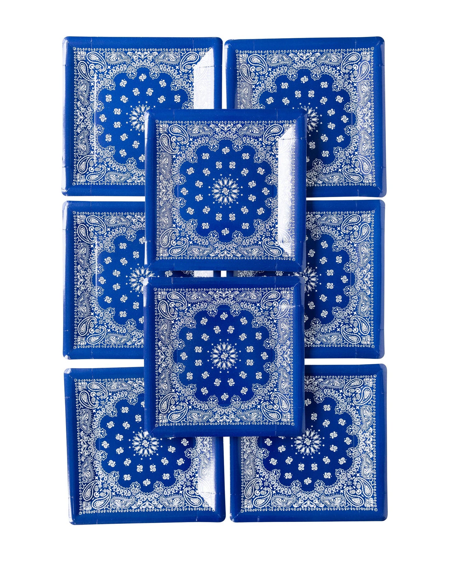 Blue Bandana Paper Plates