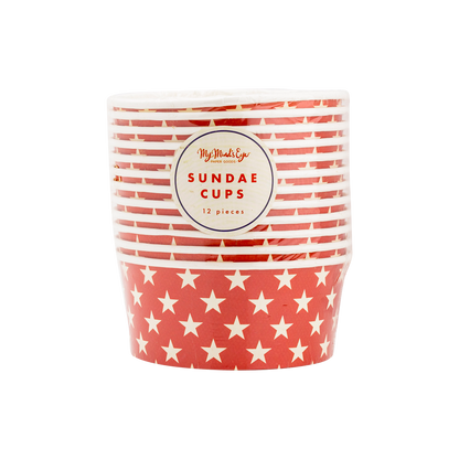 Red Star Paper Sundae Cups