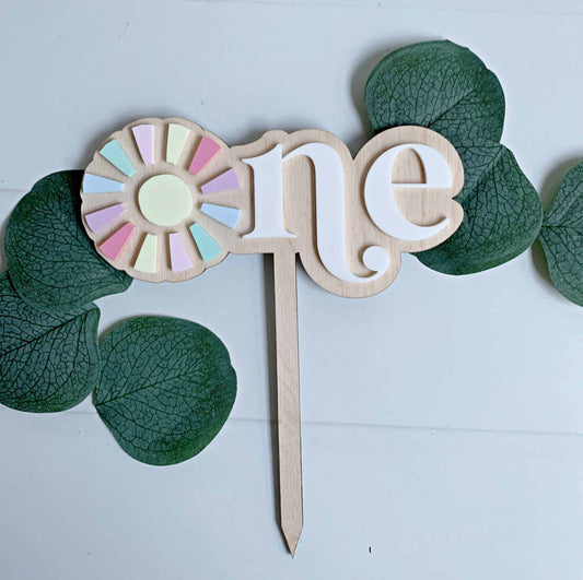 First Trip Around the Sun 1st Birthday Cake Topper