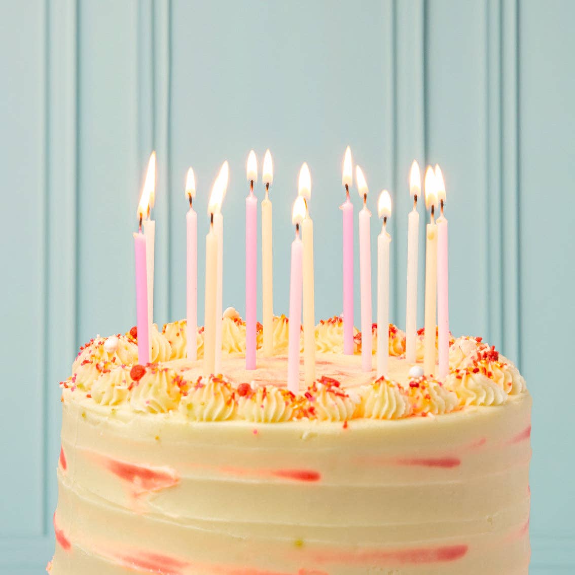 Pastel Birthday Candles | 16 Pack Tall Cake Candles by Talking Tables