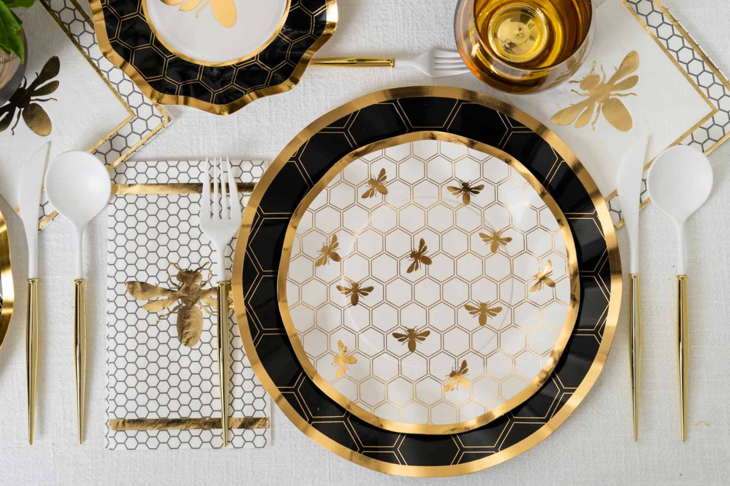 Gold Bee Dessert Plates