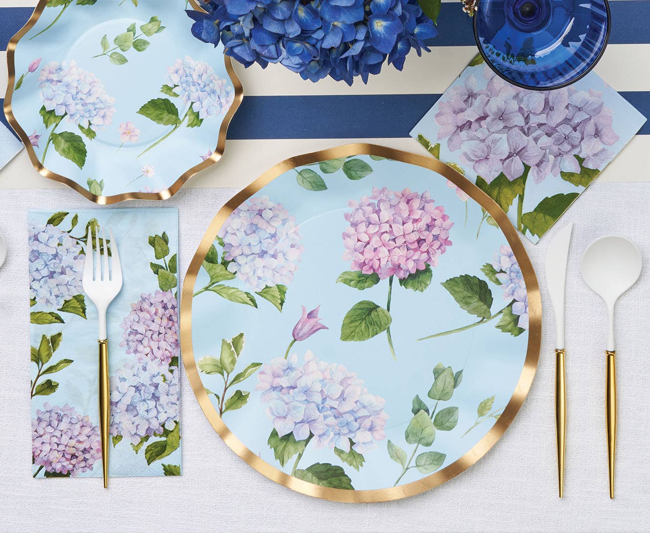 Blue Hydrangea Dinner Plates