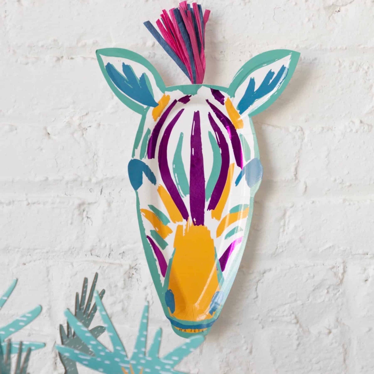 Safari Party Zebra Platters - Set of 4