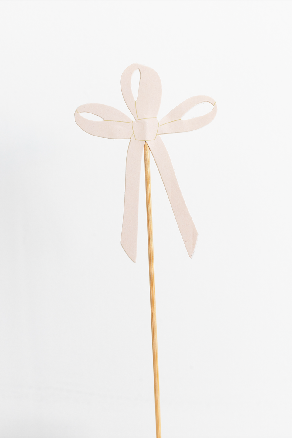 Ribbon Bow Cake Toppers 8 Pack - Blue Mint Mustard Pink Party Decorations