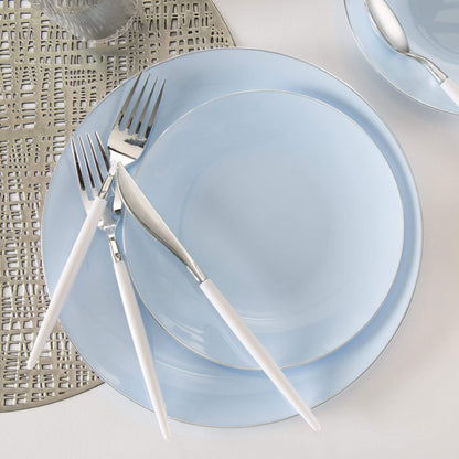 Ice Blue Dessert Plates - Plastic