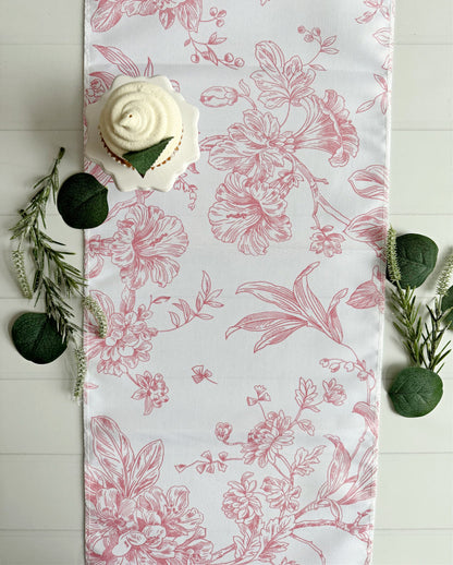 Pink Toile Table Runner