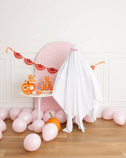 Hot Pink & Orange Scalloped Fan Bunting Banner - Citrus Baby Shower Party Decoration