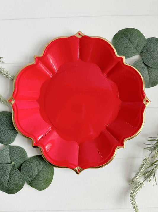 Ruby Red Lunch Plates