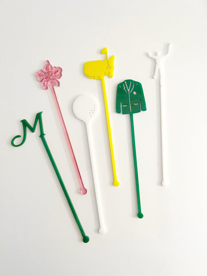 Masters Party Pack - Golf Tournament Party Decorations Stir Sticks Food Picks Cupcake Toppers