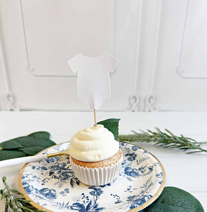 White Set of 12 Onesie Toppers