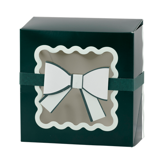 Green Bow Christmas Cookie Boxes