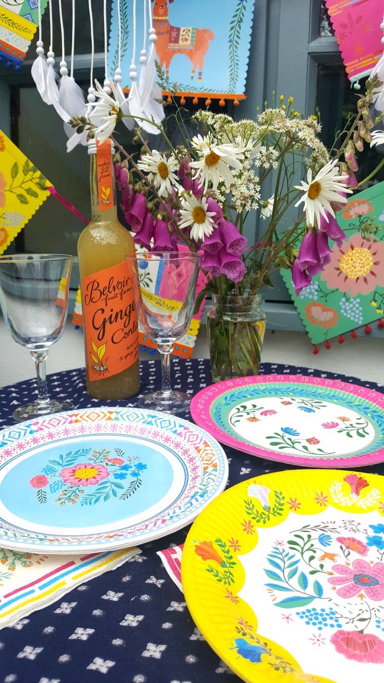 Boho Fiesta Paper Plates- Medium