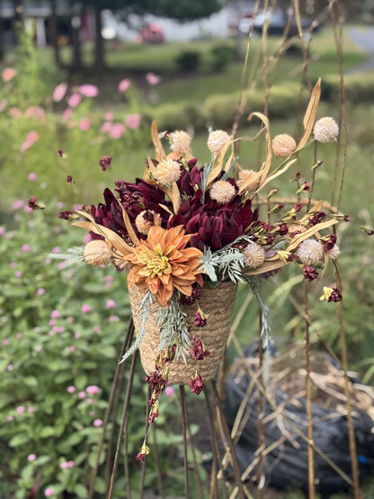 wedding Centerpiece Amber & Burgundy - Fresh Off the Market Decor