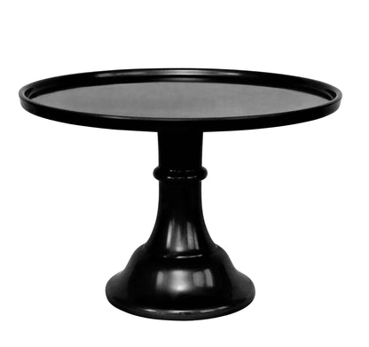 Black Melamine Cake Stand - 11.5 Inch Large Reusable