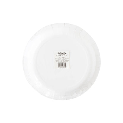 Cream and  Gold Star Paper Dinner Plates