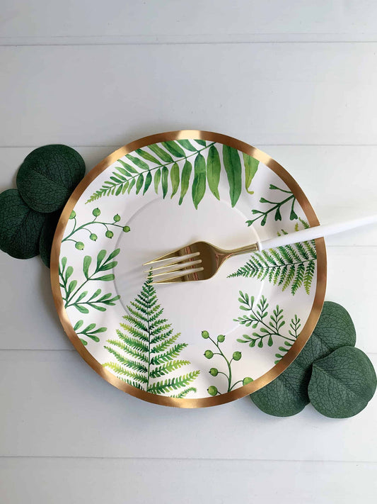 Fern Salad and Dessert Plate