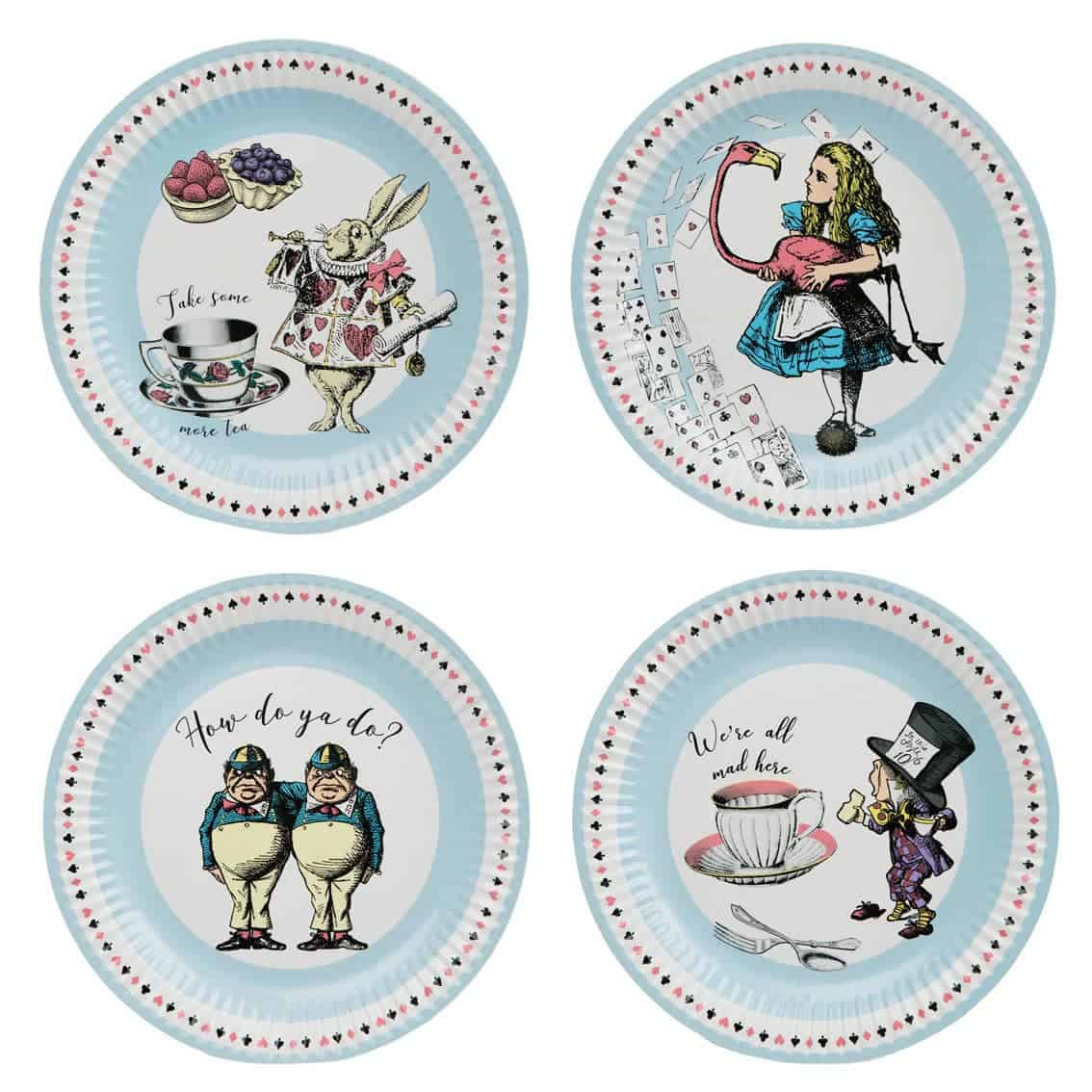 Alice in Wonderland Paper Dinner Plates 24 Pk