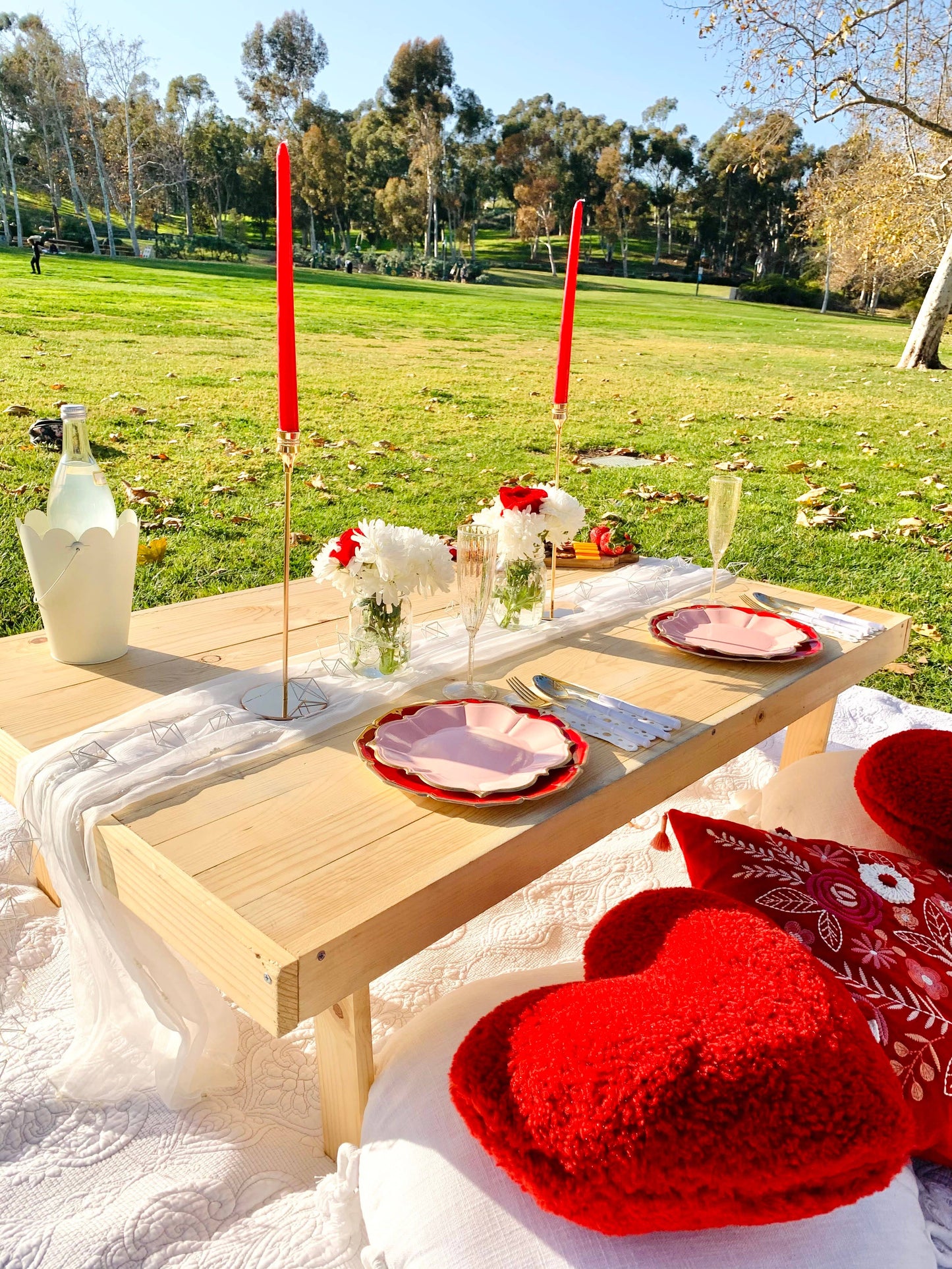 Red Scalloped Dinner Plates