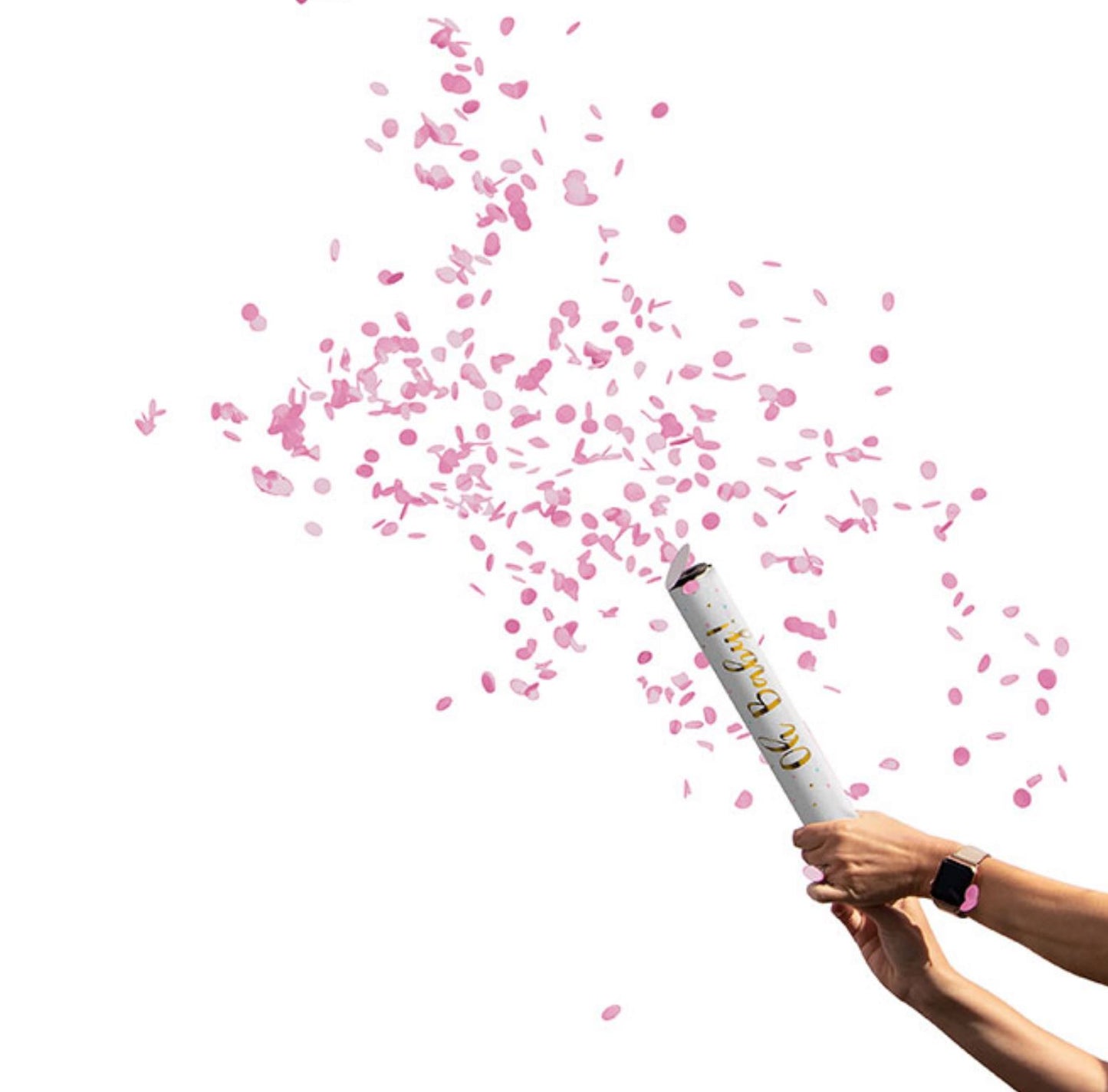 Gender Reveal Confetti Cannon - Oh Baby! Pink or Blue - 11 Inch Party Popper