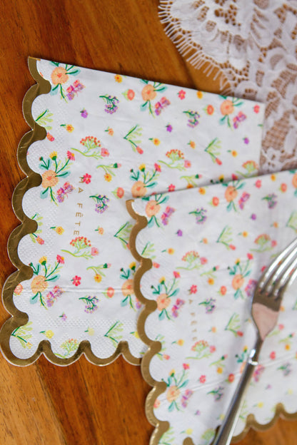 Tea Party Floral Luncheon Napkins