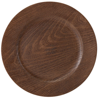 Walnut Wood Look Wedding Charger