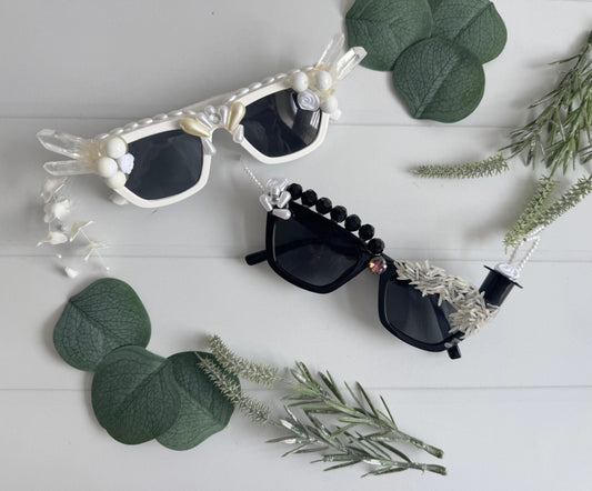 Bride and Groom 80s Style Handmade Sunglasses Set
