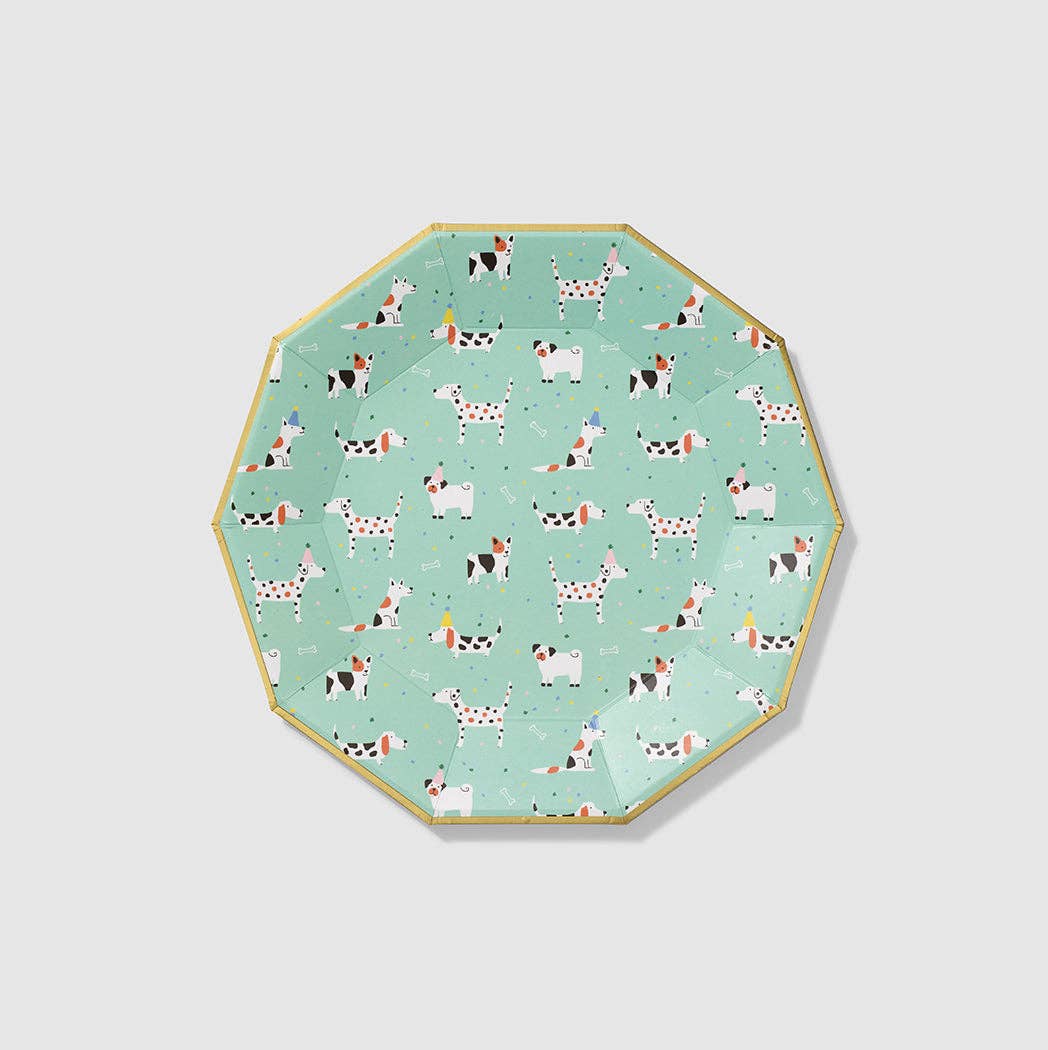 Puppy Party Plates - Mint Dinner