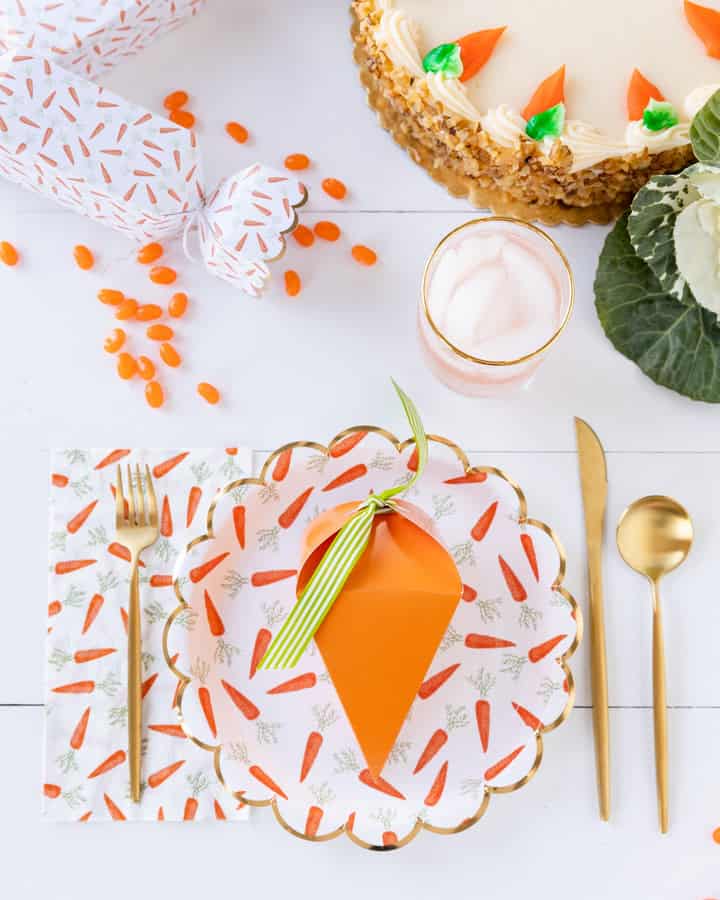 Watercolor Carrot Paper Plates