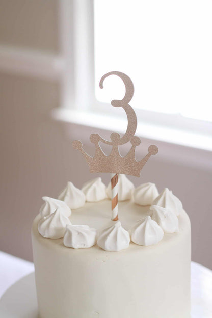 3rd Birthday Crown Cake Topper