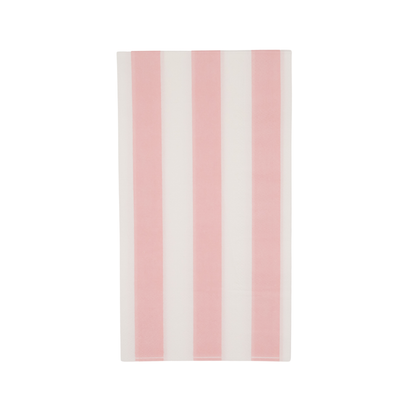 Pink Cabana Striped Dinner Napkins or Guest Towels