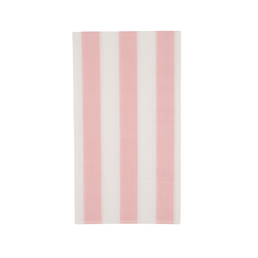 Pink Cabana Striped Dinner Napkins or Guest Towels