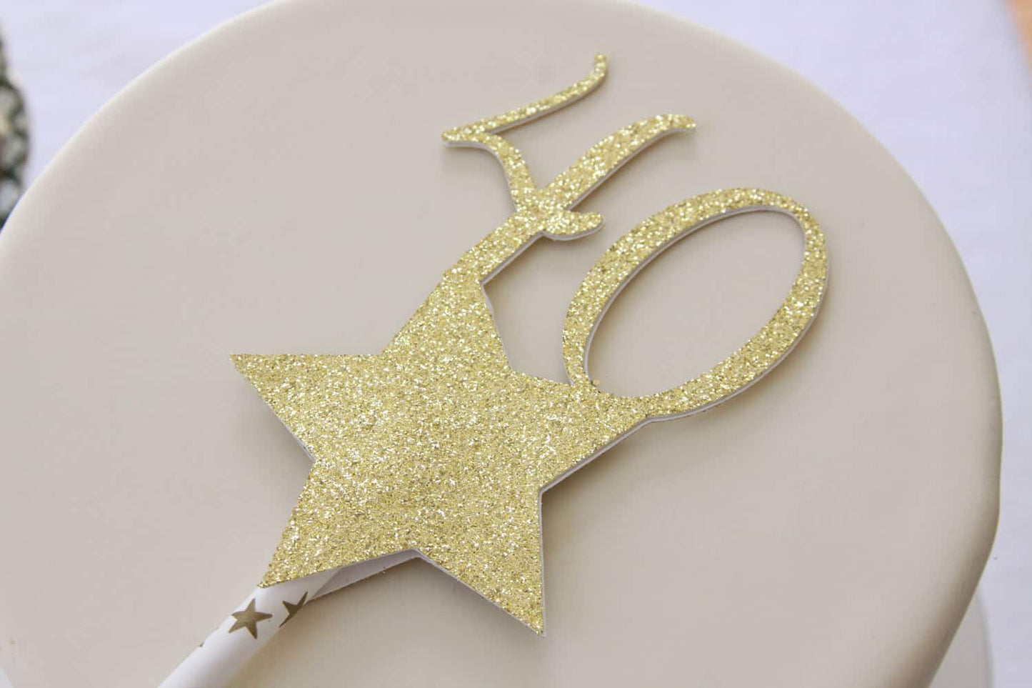 40th Birthday Gold Star Cake Topper