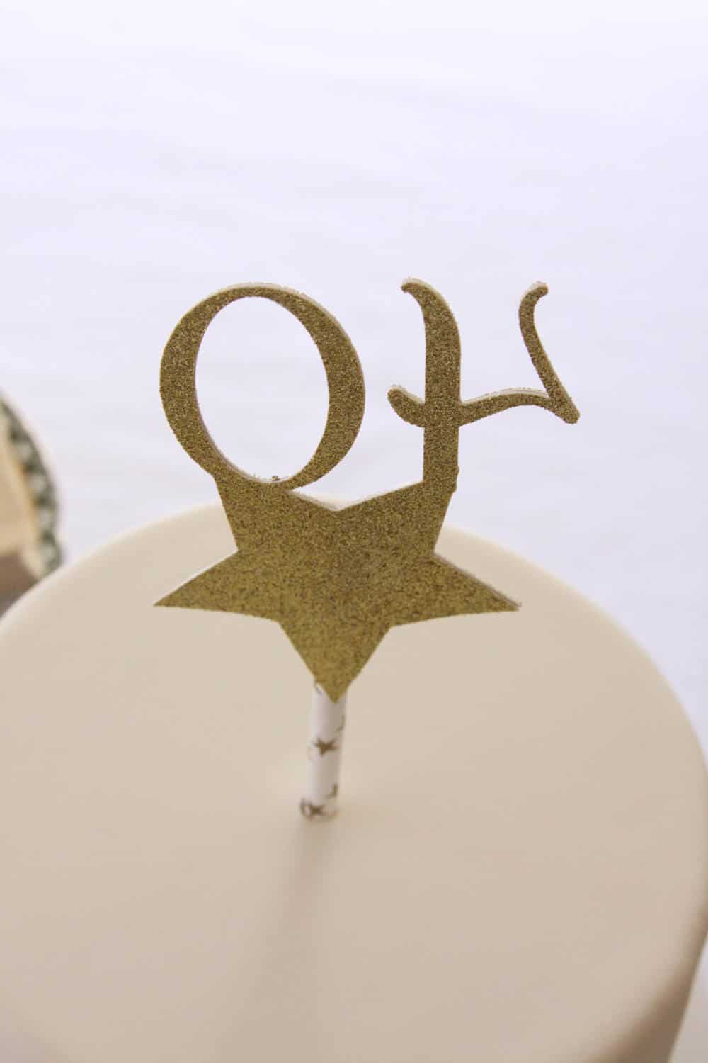 40th Birthday Gold Star Cake Topper