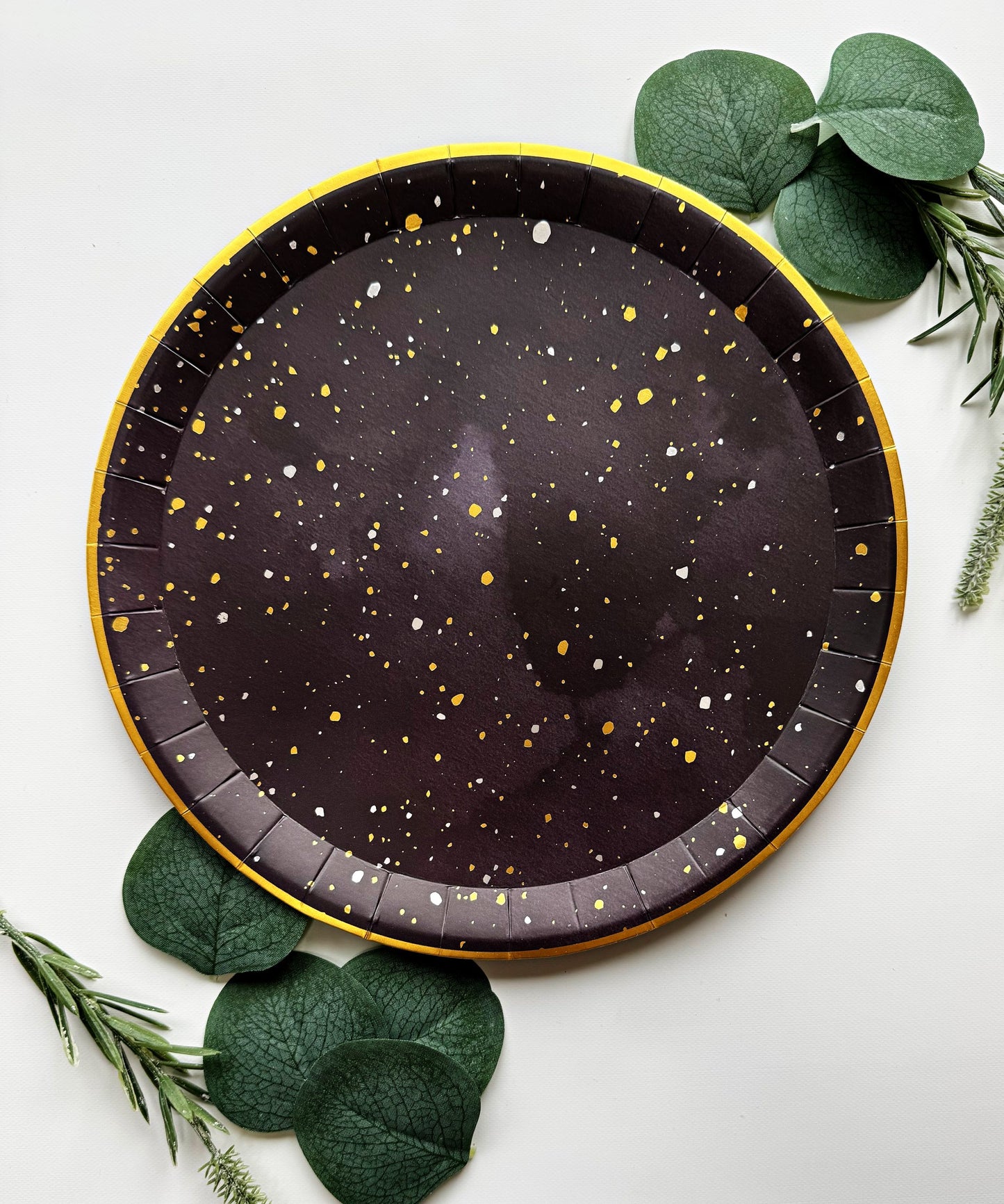 Starry Night Party Plates Large 9 Inch - Space Party Plates, 10 Pack