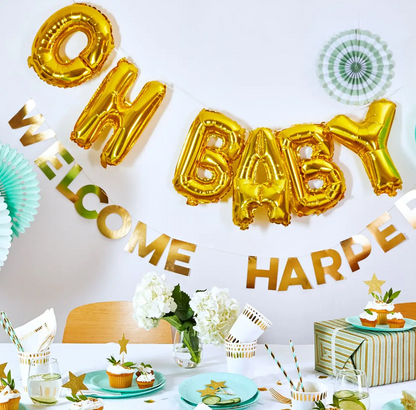 Oh Baby Balloon Banner