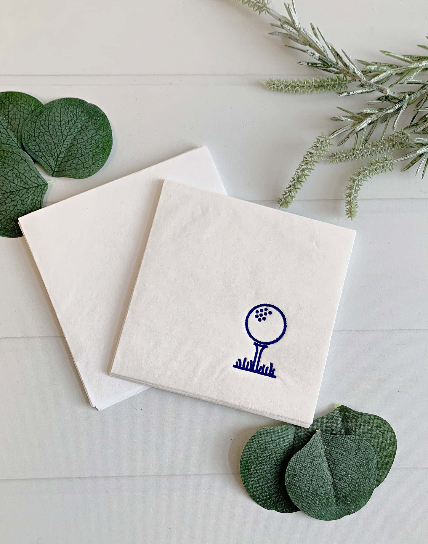 Hole in One Golf Cocktail Napkin - Blue
