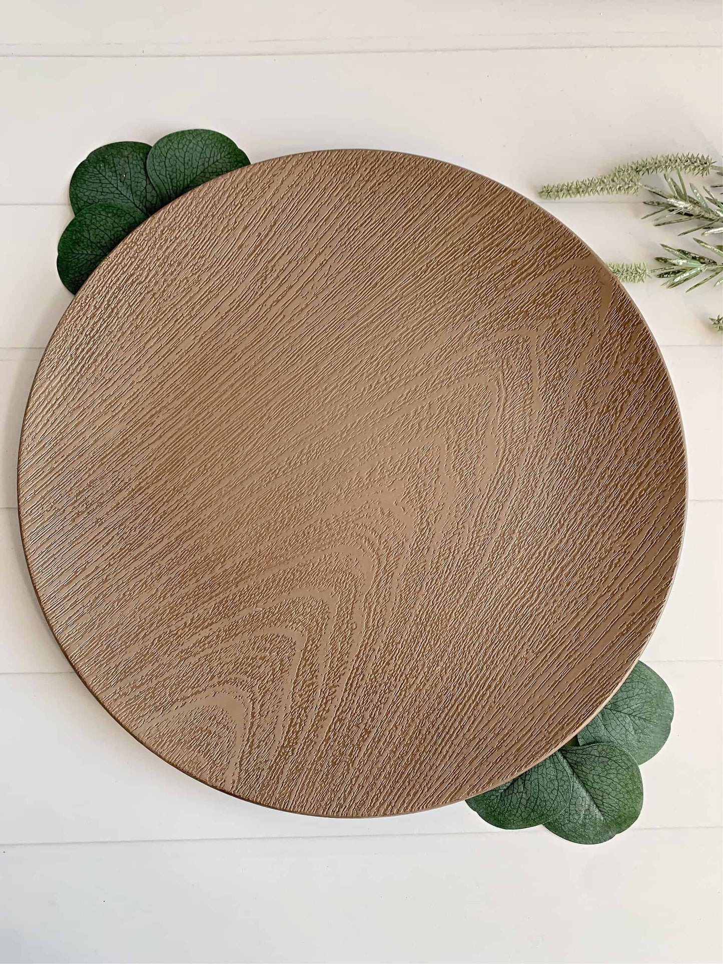 French Oak Wood Look Charger