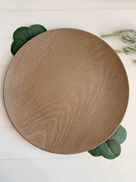 French Oak Wood Look Charger