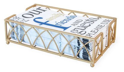 Arch Matte Gold Dinner Napkin Caddy