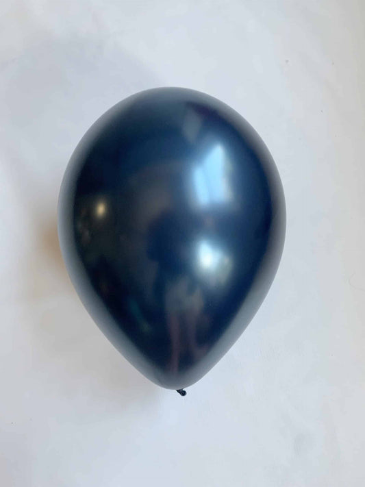 Navy Pearl Chrome Balloons Set of 5